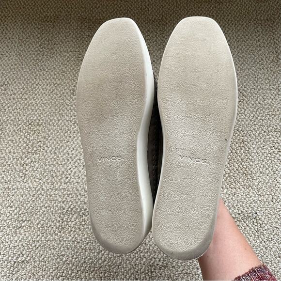 Vince Stafford Platform Sneakers Loafers Leather Slip On Woven Women’s 8.5 Gray - Picture 15 of 17